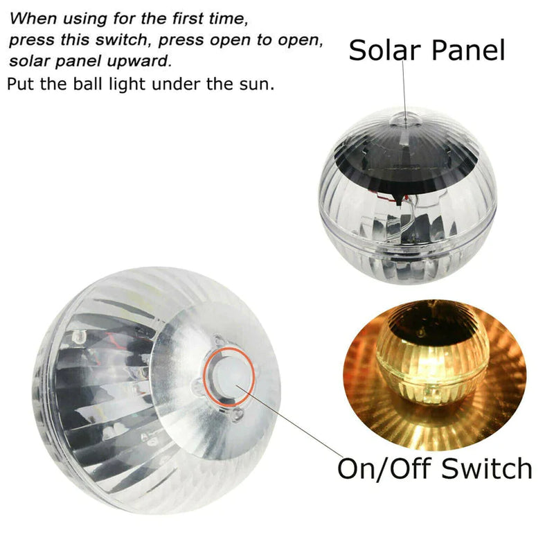 Outdoor Solar LED Floating Pond Lights with RGB Color Change