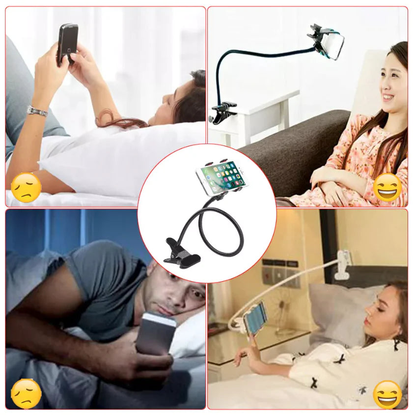 Lazy Mobile Phone Flexible Stand Holder Clip On