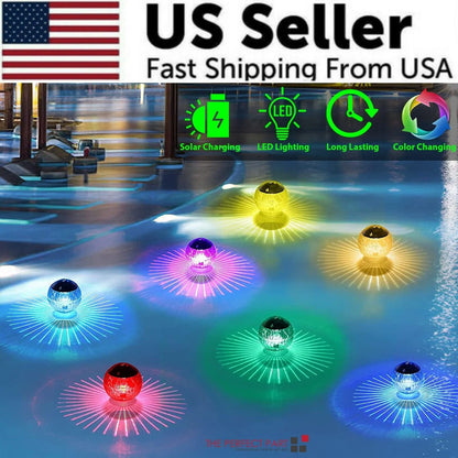 Outdoor Solar LED Floating Pond Lights with RGB Color Change
