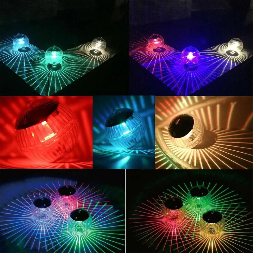 Outdoor Solar LED Floating Pond Lights with RGB Color Change