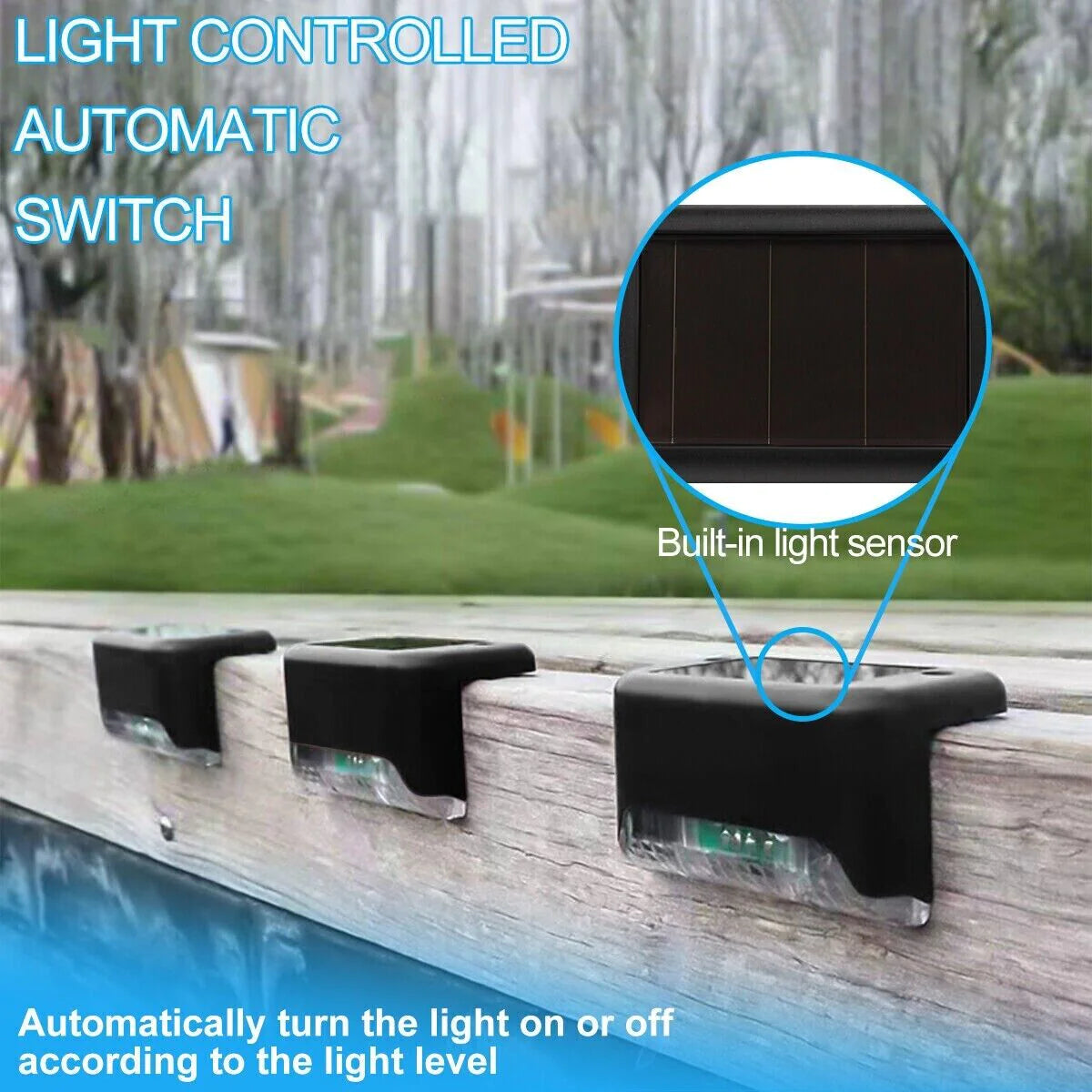 8 Pack of Waterproof Solar Lights for Stairs