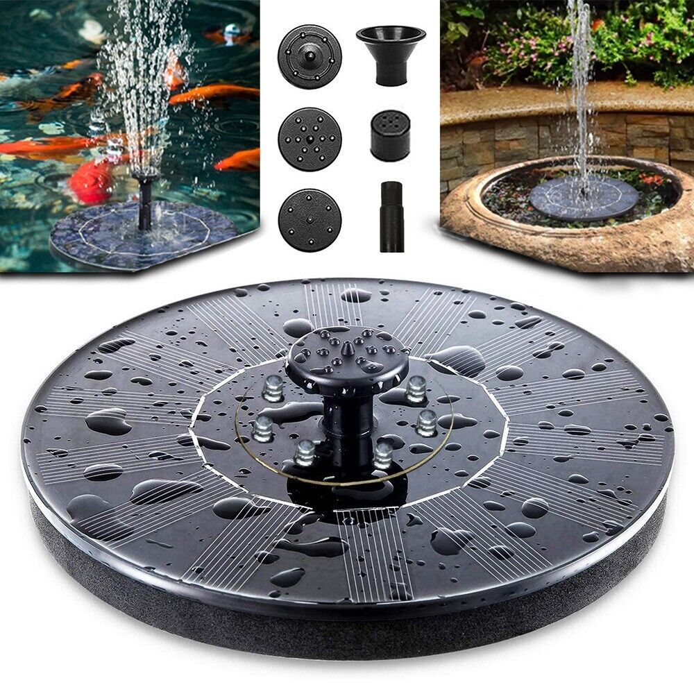 Solar Powered Floating Bird Bath Fountain