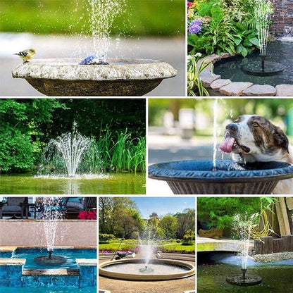 Solar Powered Floating Bird Bath Fountain
