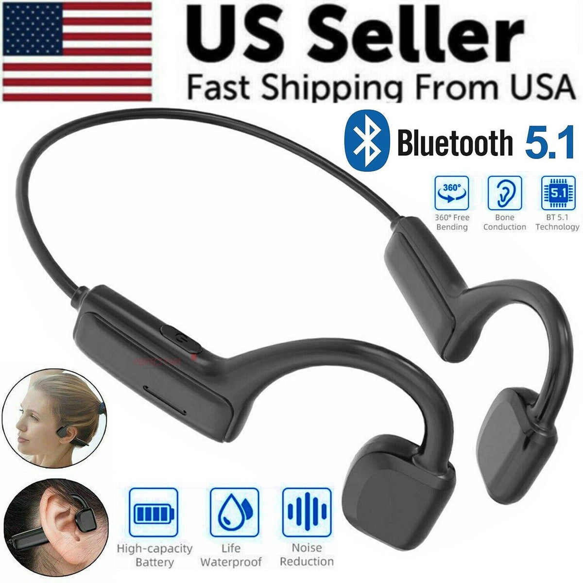 Wireless Bluetooth Bone Conduction Headphones 