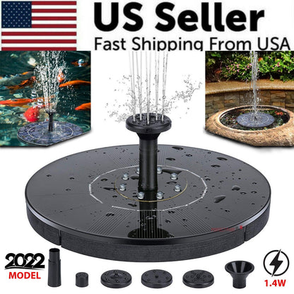 Solar Powered Floating Bird Bath Fountain