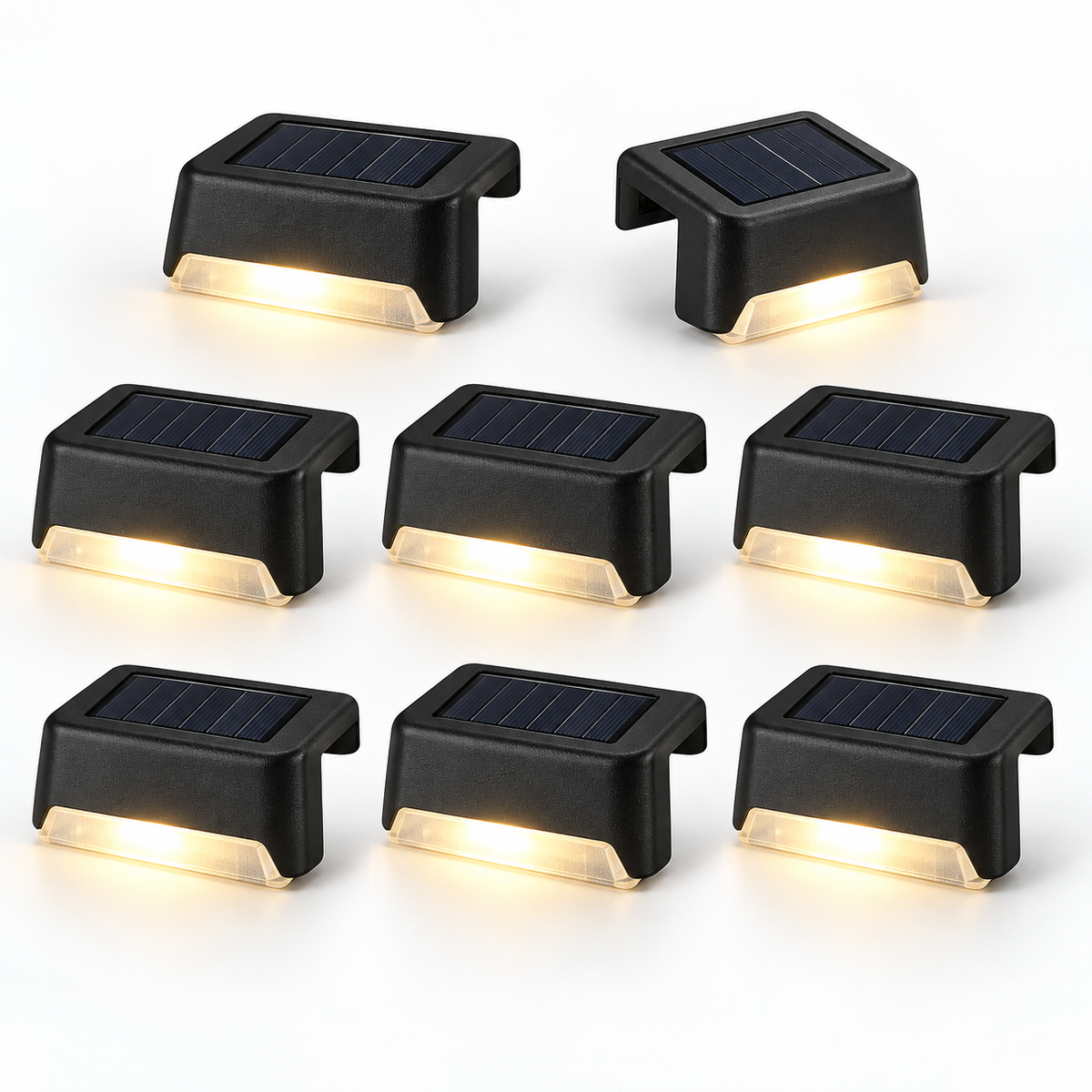 8 Pack of Waterproof Solar Lights for Stairs