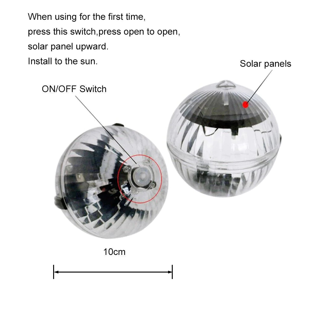 Outdoor Solar LED Floating Pond Lights with RGB Color Change
