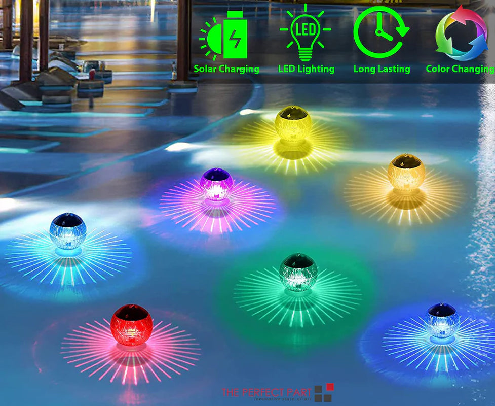 Outdoor Solar LED Floating Pond Lights with RGB Color Change