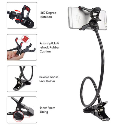 Lazy Mobile Phone Flexible Stand Holder Clip On